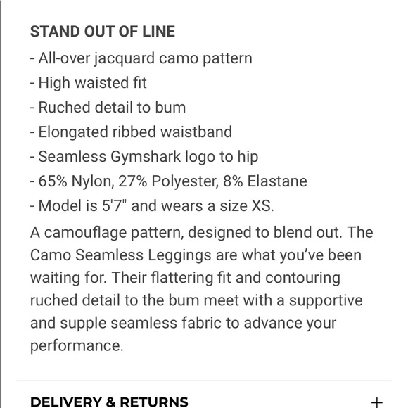 Gymshark Camo Seamless leggings - Picture 5 of 7